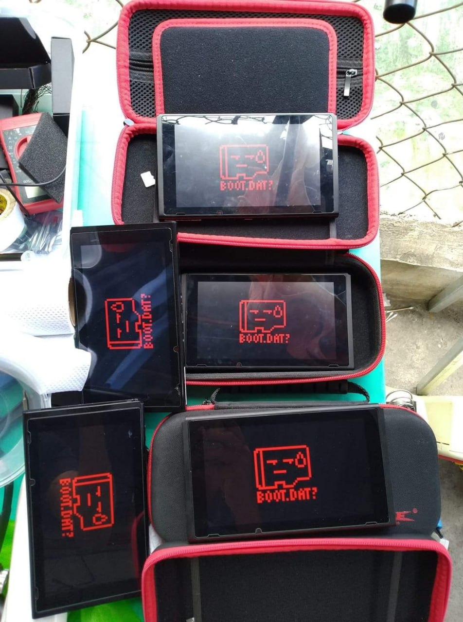 Nintendo Switch repair proof with multiple units on display